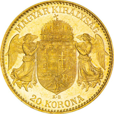 Maďarsko 20 Corona – zlatá investičná minca