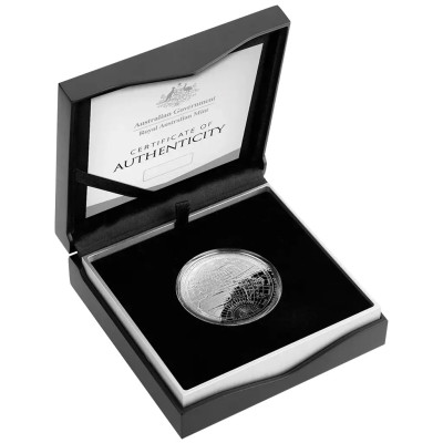 1626 Nová mapa sveta – 1 Oz – strieborná zberateľská minca v kvalite proof