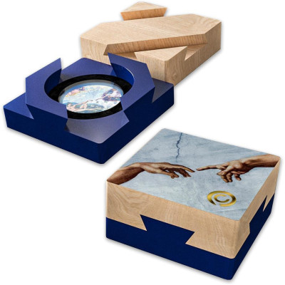Creation of Adam – 5 Oz – strieborná zberateľská minca s puzzle motívom