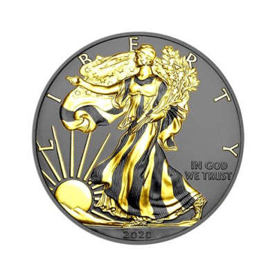 Gilded Silver Eagle (2020) – 1 Oz – strieborná zberateľská minca