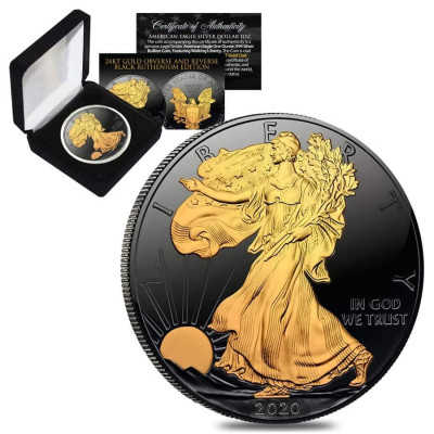 Gilded Silver Eagle (2020) – 1 Oz – strieborná zberateľská minca
